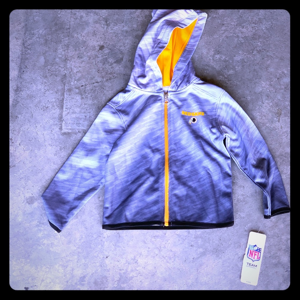 Kids Grey Redskins Hoodie